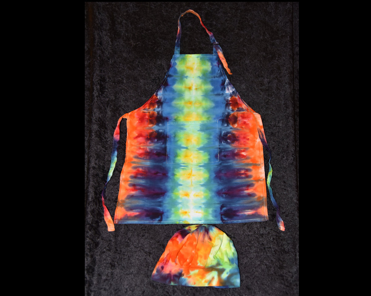 Youth Apron with Chef Hat - Rainbow colors