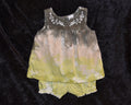 12 mo. Tank Dress and Bloomers set - Light/Dark Green, Tan