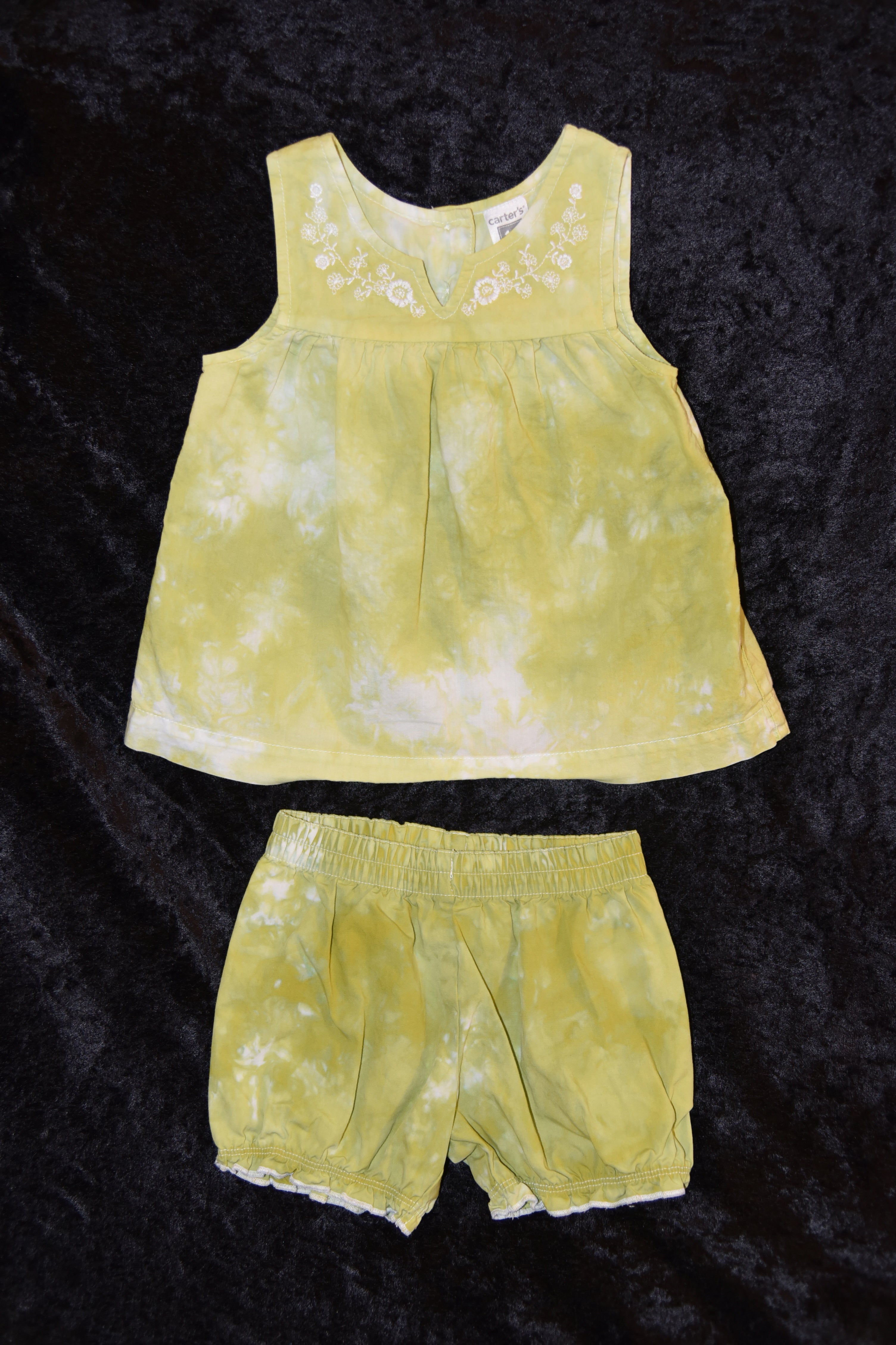 12 mo. Tank Dress and Bloomers set - Light Green