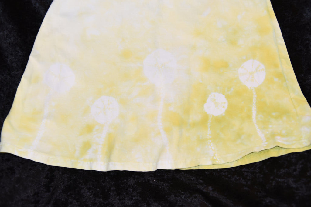 Split sleeve tie-dye dress (Youth 6) - Yellow