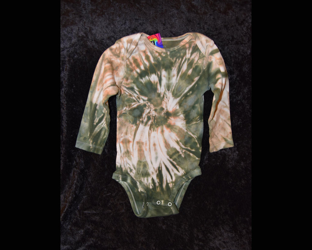 18 mo. bodysuit - Ecru & Sage Green
