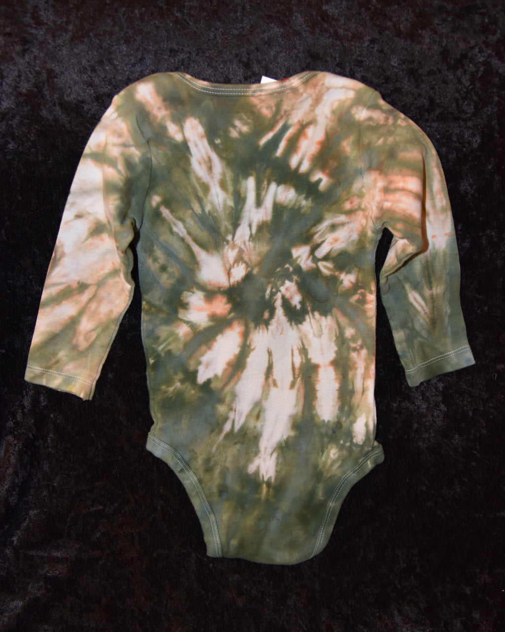 18 mo. bodysuit - Ecru & Sage Green