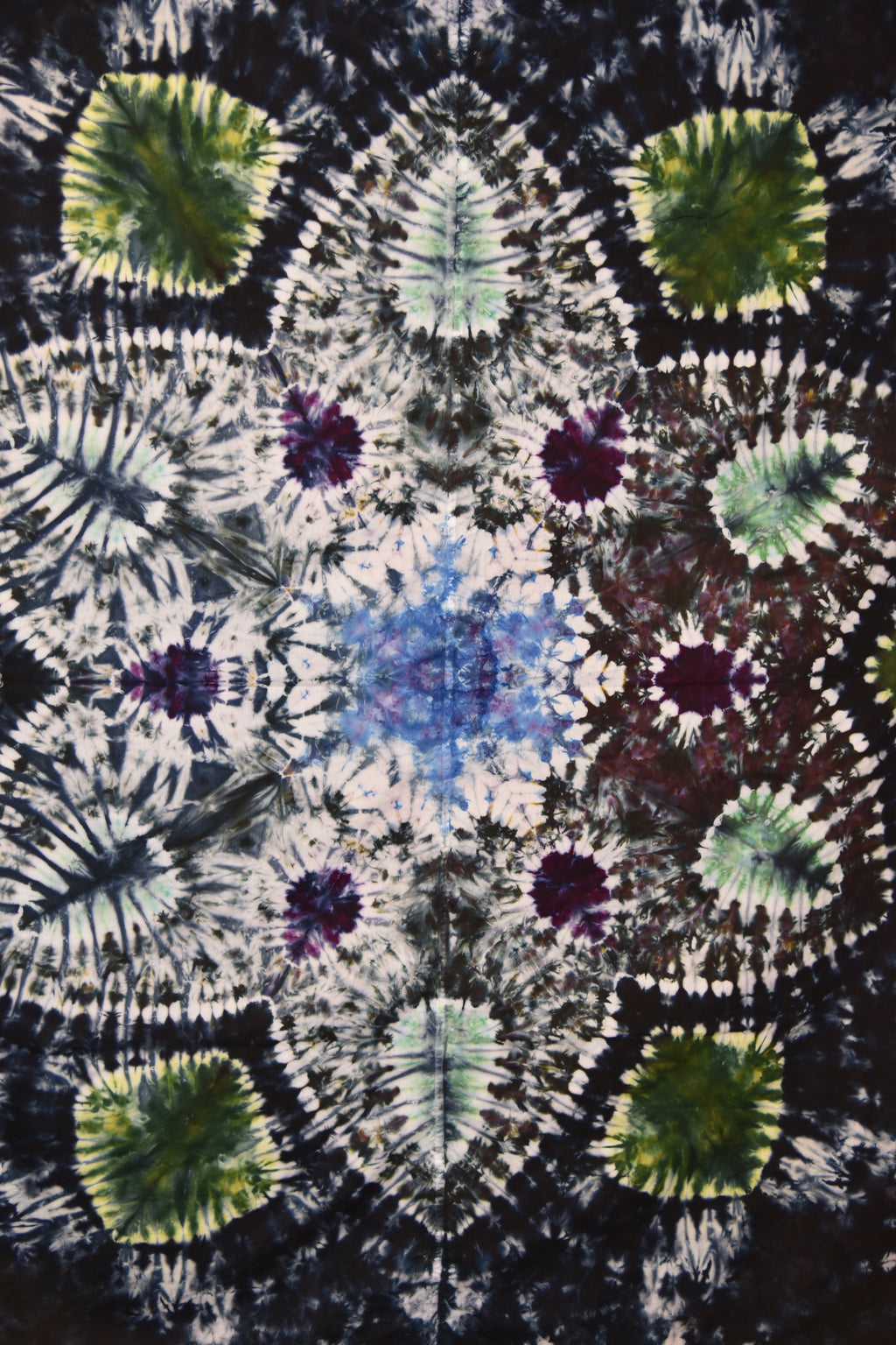 Tie Dye 100% Cotton Shower Curtain - Mandala/Flower