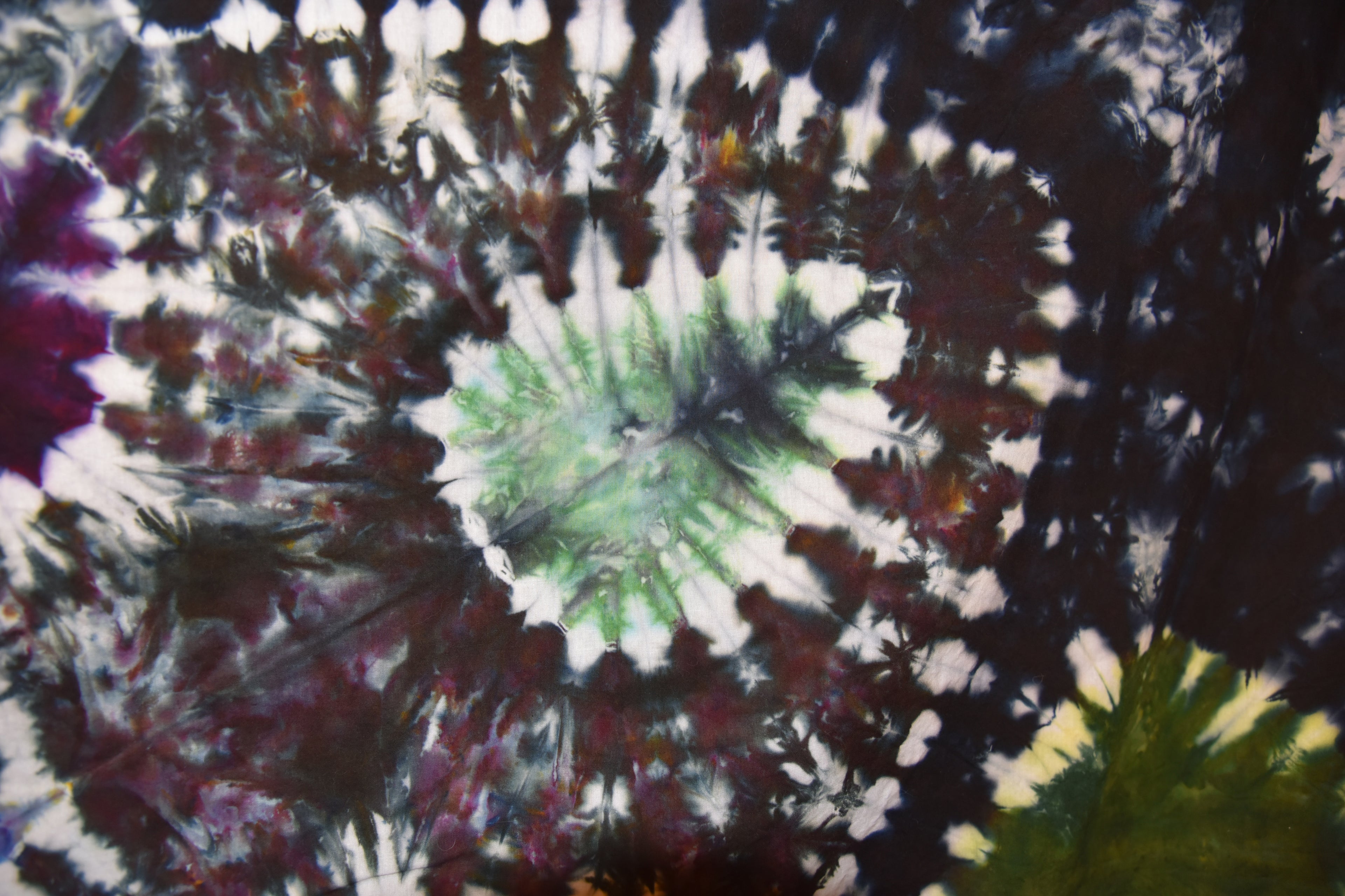 Tie Dye 100% Cotton Shower Curtain - Mandala/Flower