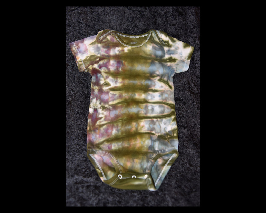 24 mo. bodysuit - Shiitake Mushroom, Moss Green, Pewter