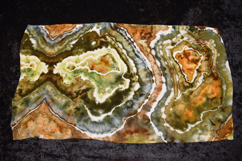 Circular Rayon Infinity Scarf - Earth-toned Geode