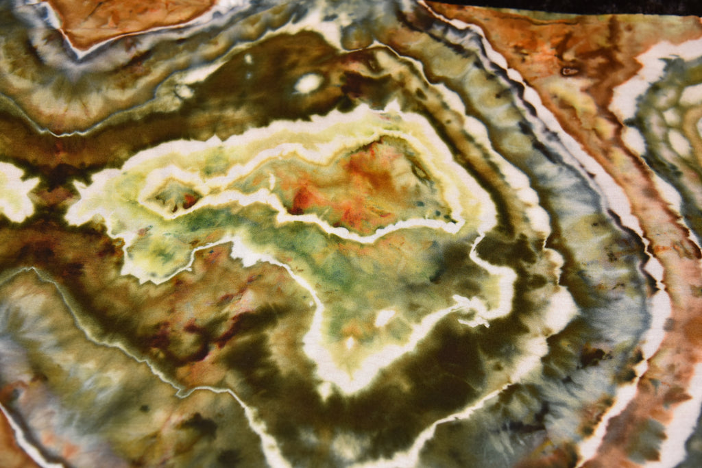 Circular Rayon Infinity Scarf - Earth-toned Geode