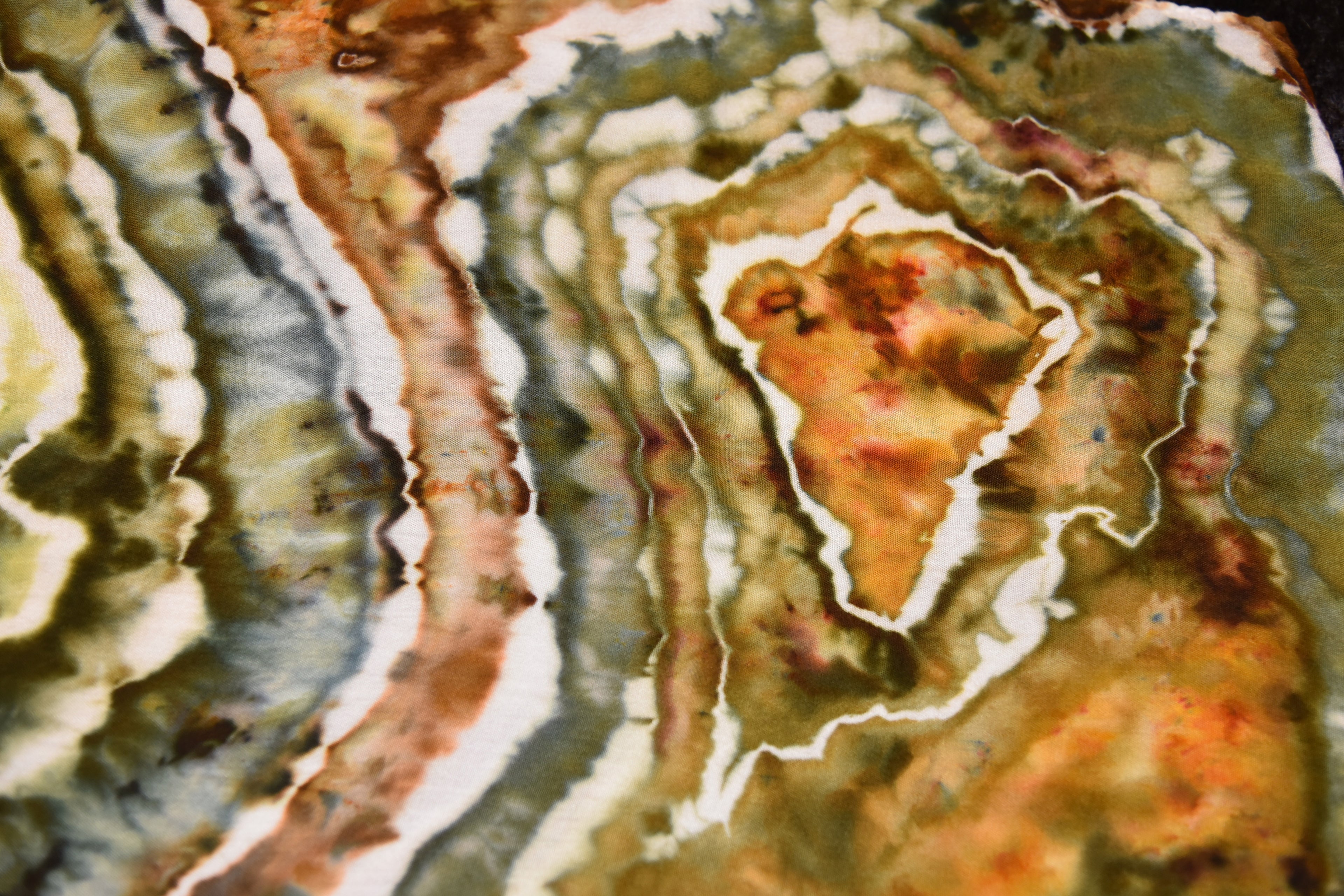 Circular Rayon Infinity Scarf - Earth-toned Geode