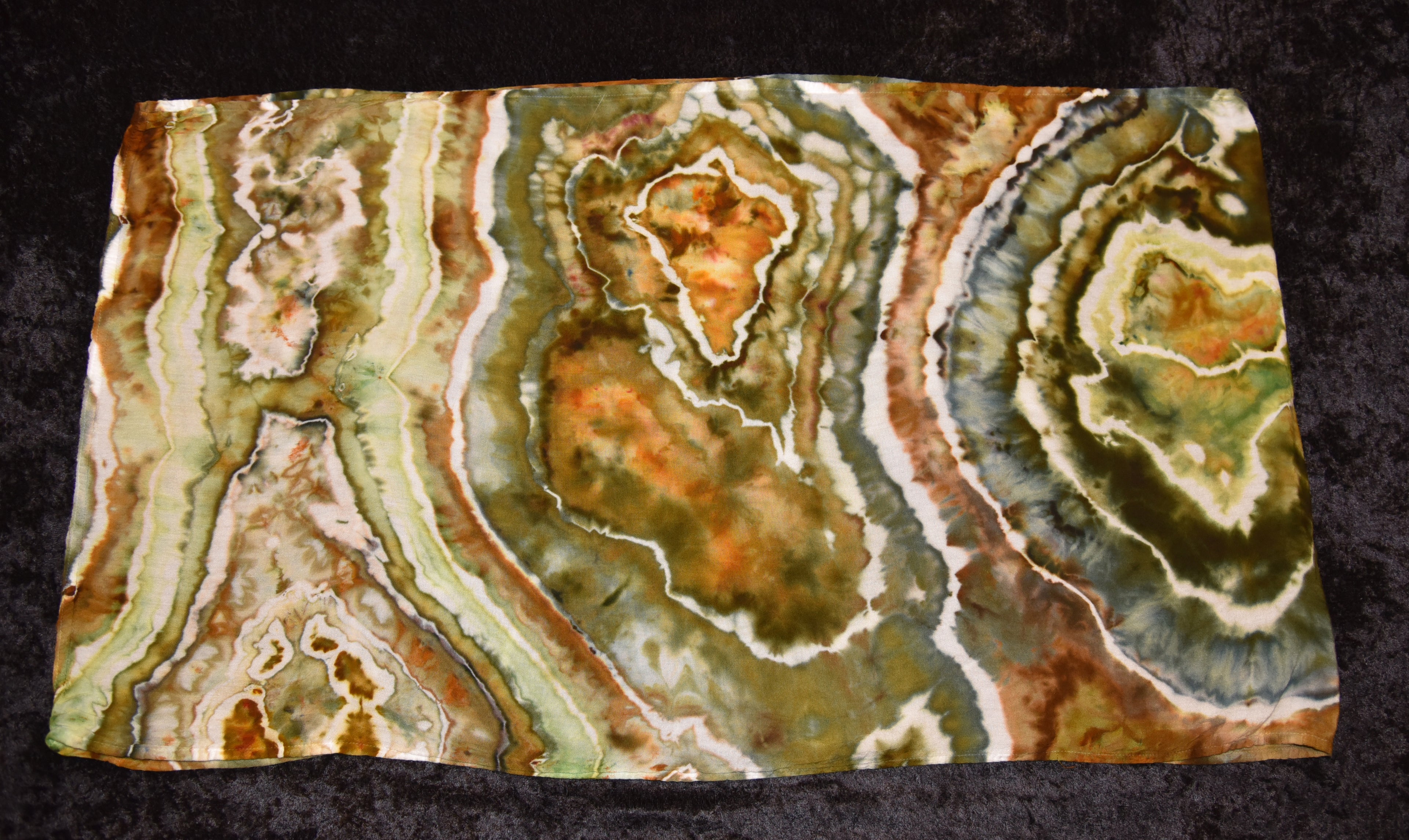 Circular Rayon Infinity Scarf - Earth-toned Geode