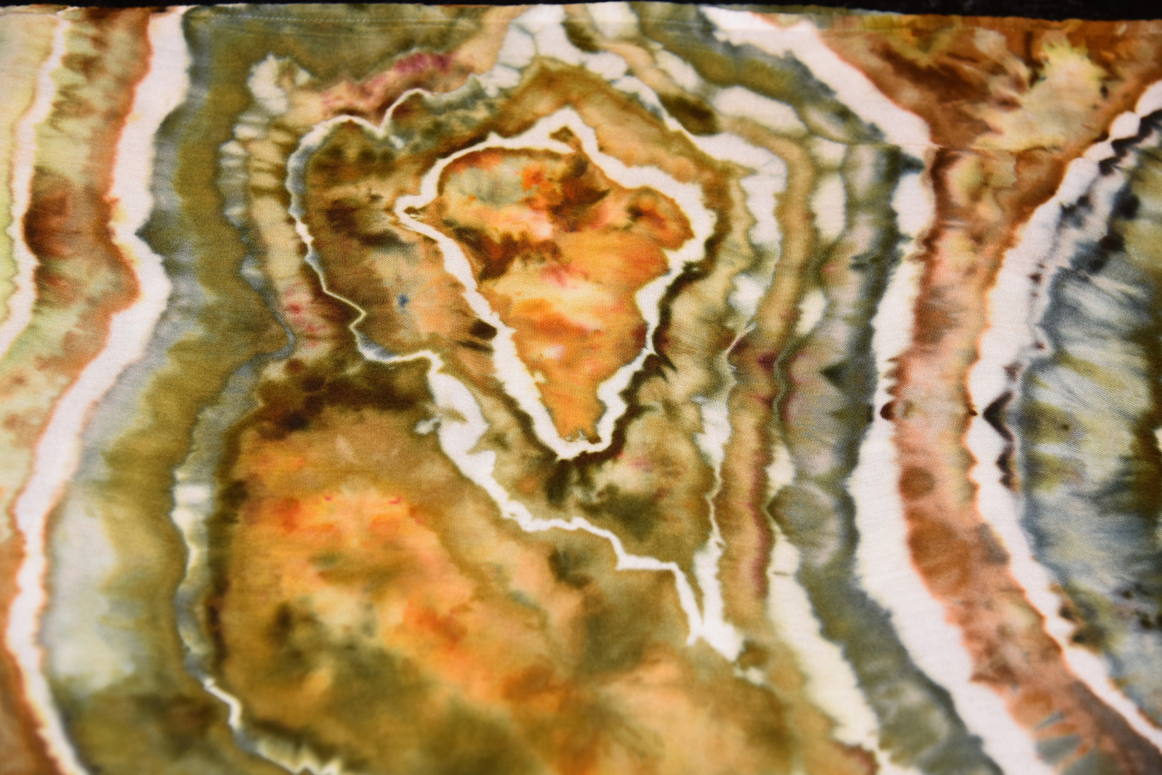 Circular Rayon Infinity Scarf - Earth-toned Geode