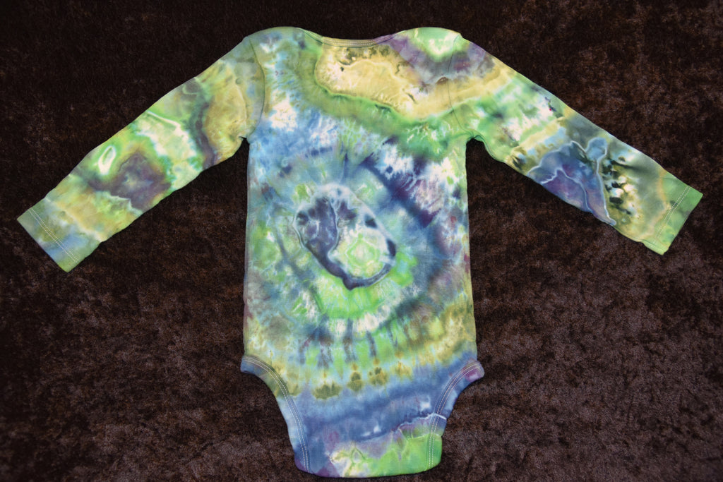 24 mo. bodysuit - Blue & Green Geode