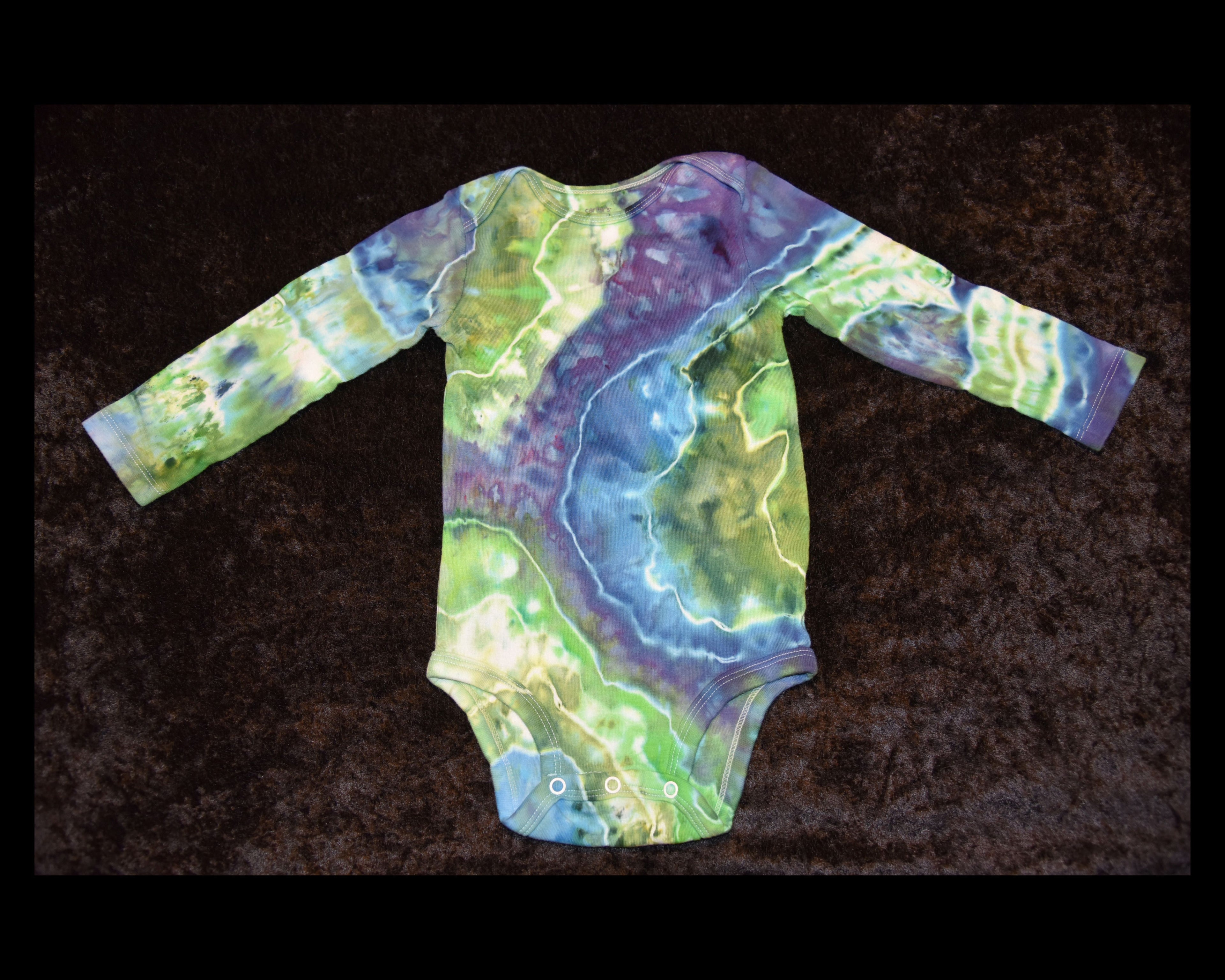 24 mo. bodysuit - Blue & Green Geode