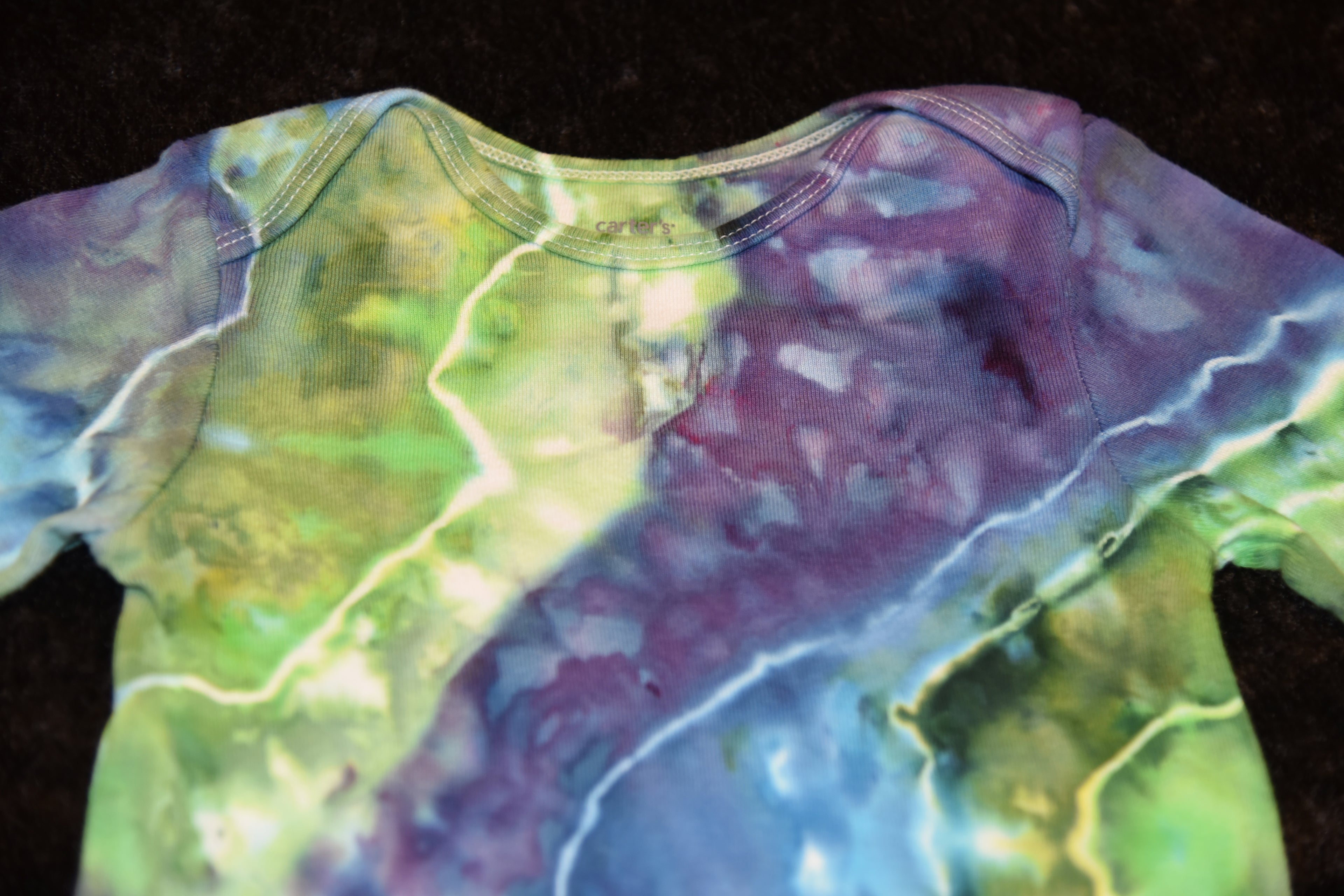 24 mo. bodysuit - Blue & Green Geode