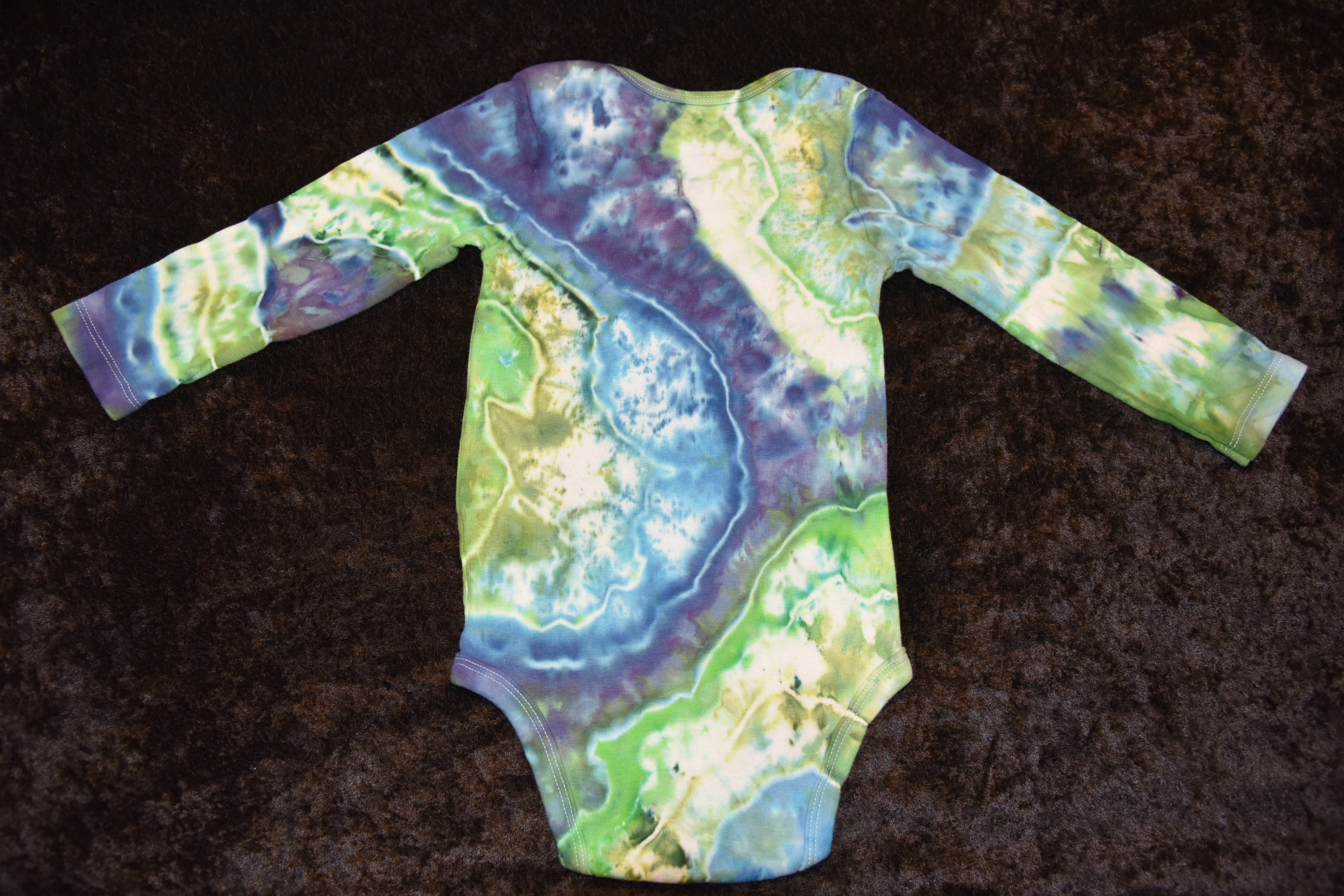 24 mo. bodysuit - Blue & Green Geode