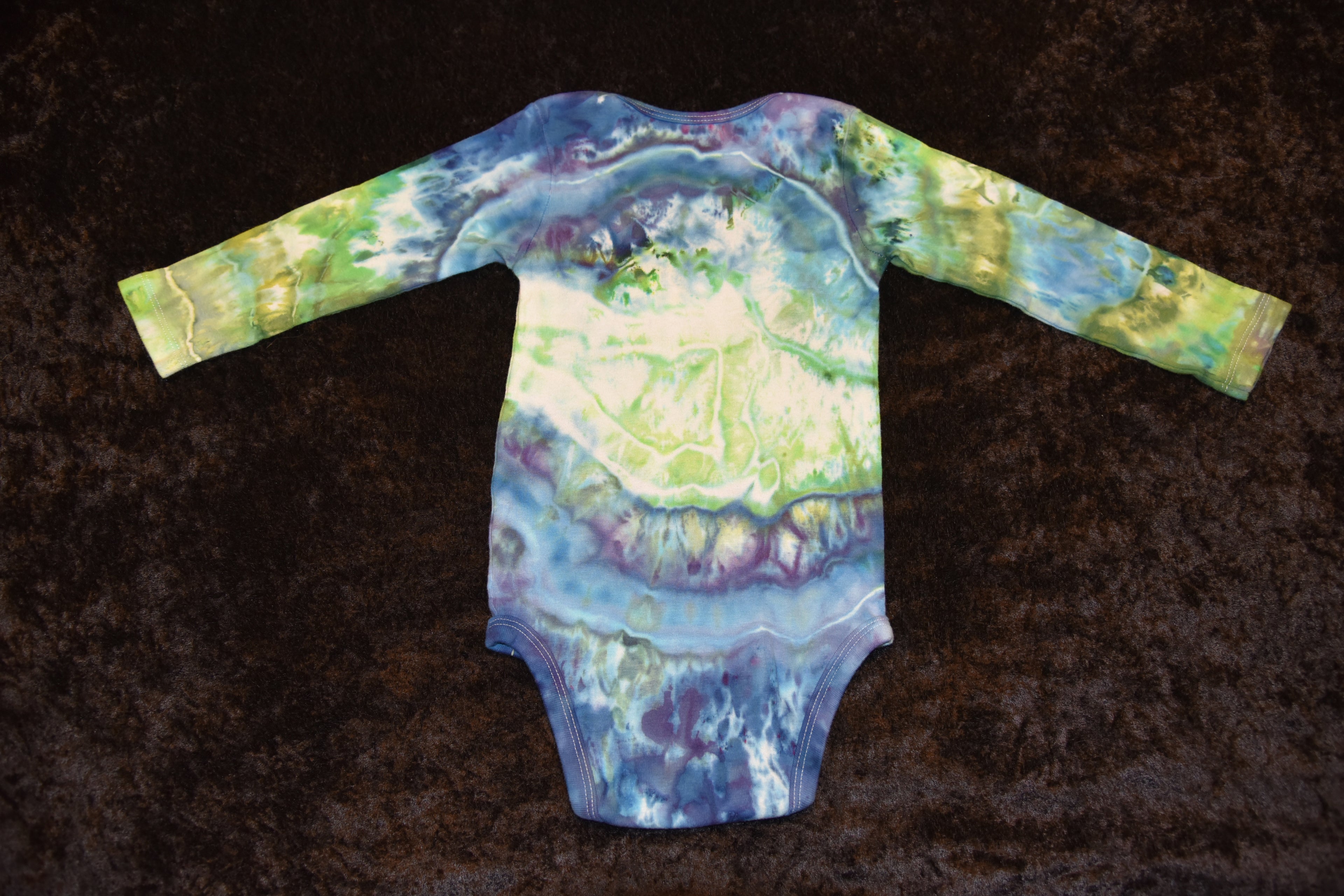 24 mo. bodysuit - Blue & Green Geode