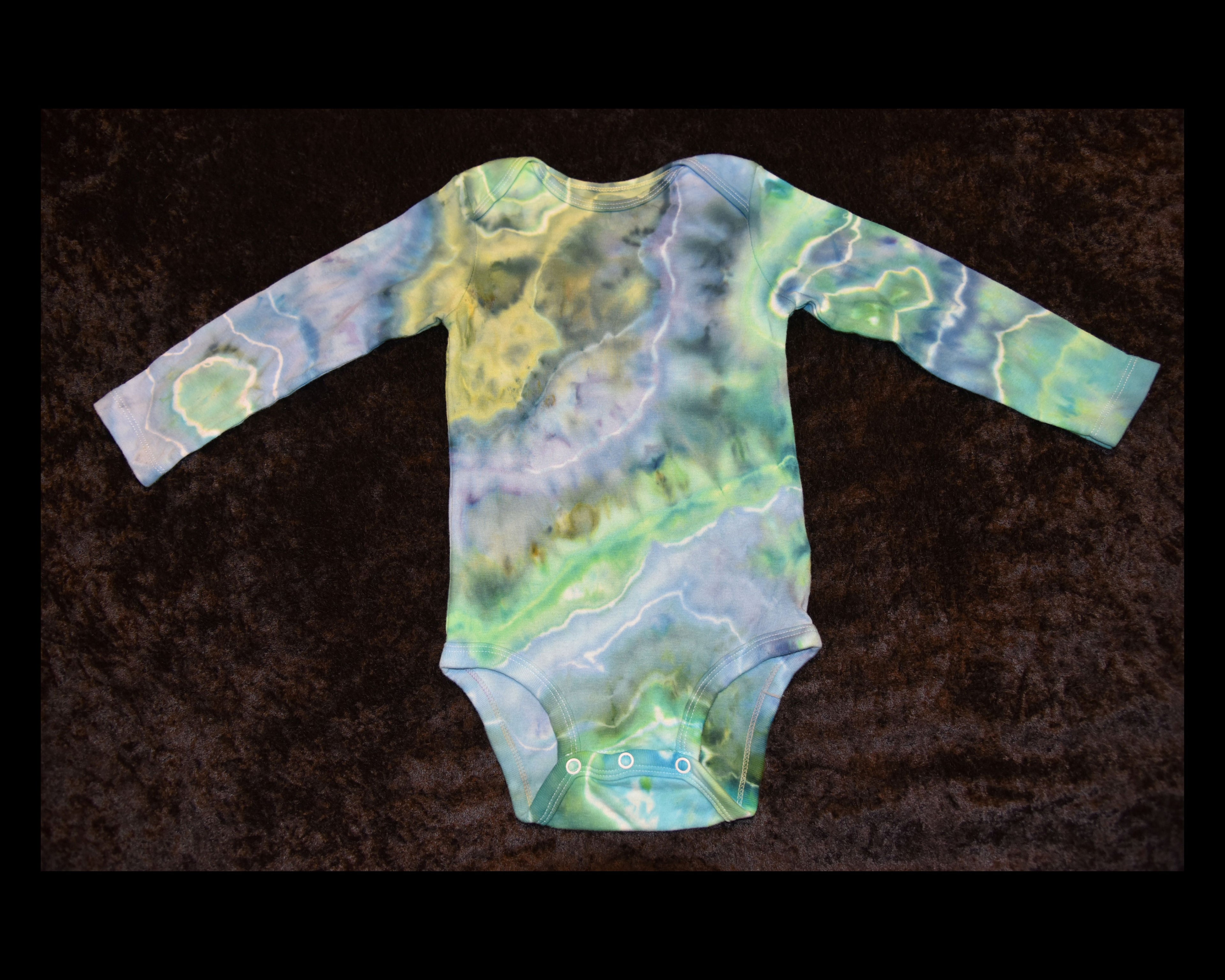24 mo. bodysuit - Blue & Green Geode