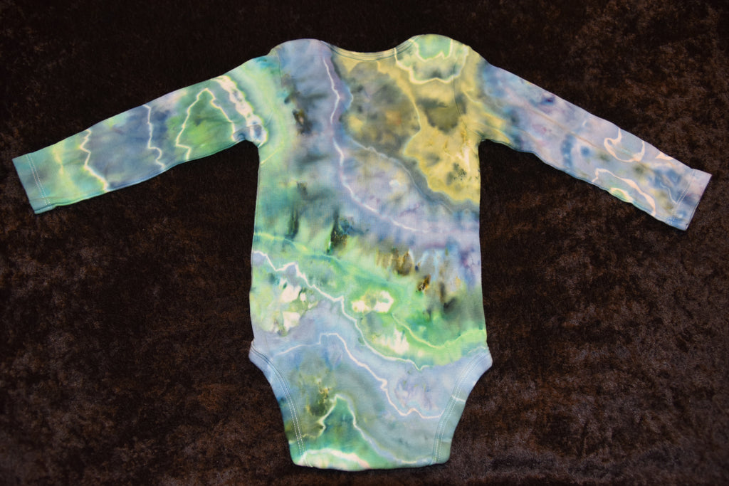 24 mo. bodysuit - Blue & Green Geode