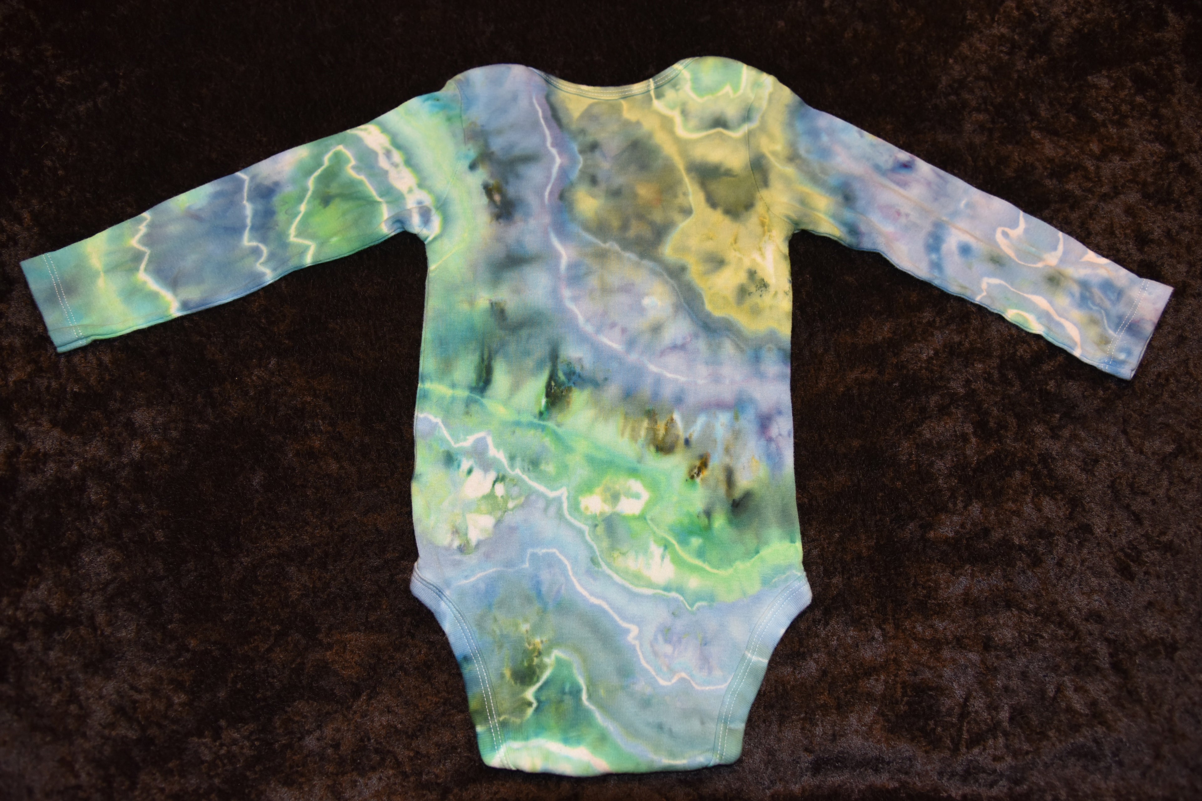 24 mo. bodysuit - Blue & Green Geode