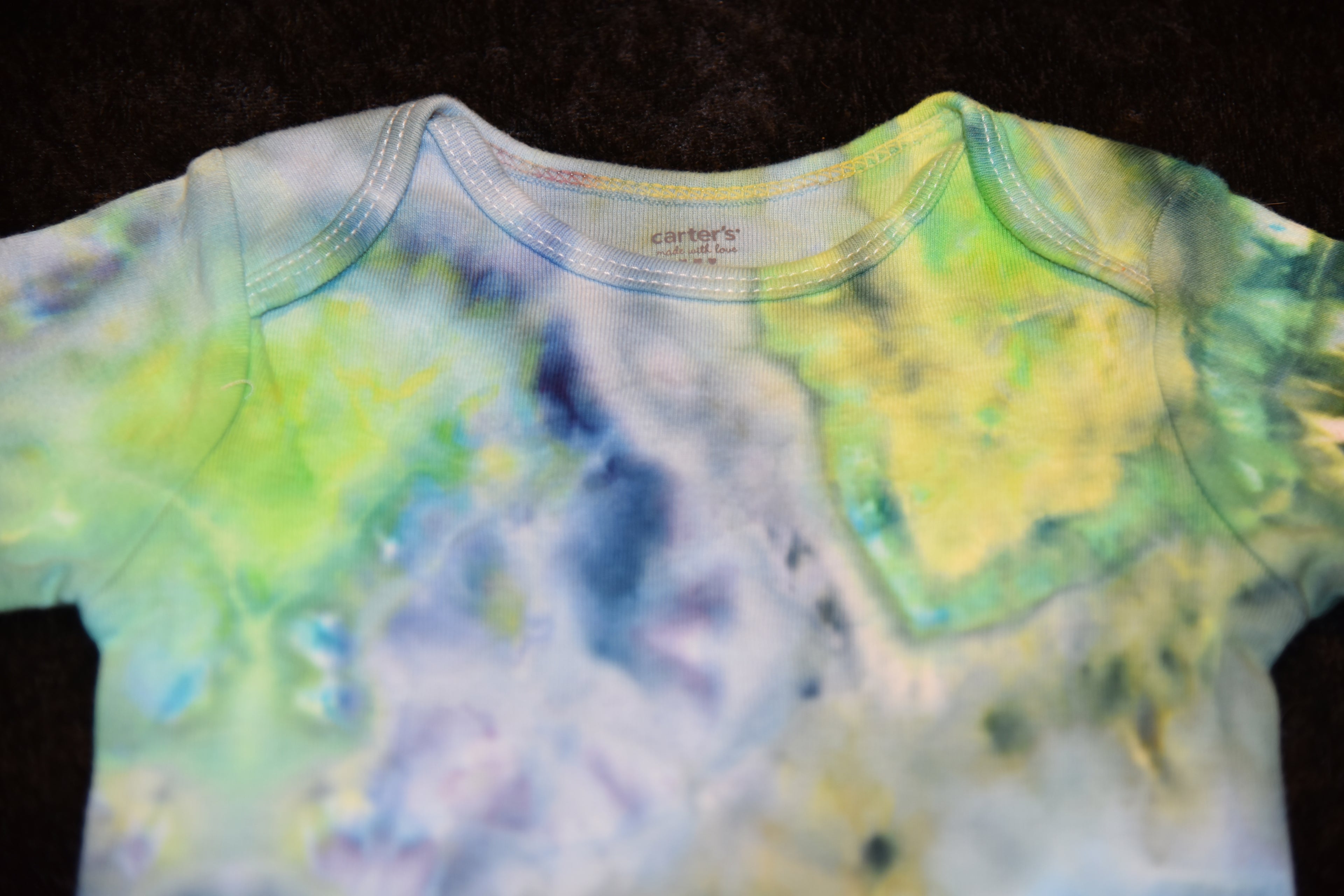 18 mo. bodysuit - Blue & Green Geode