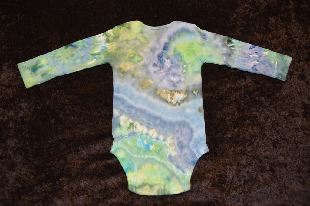 18 mo. bodysuit - Blue & Green Geode