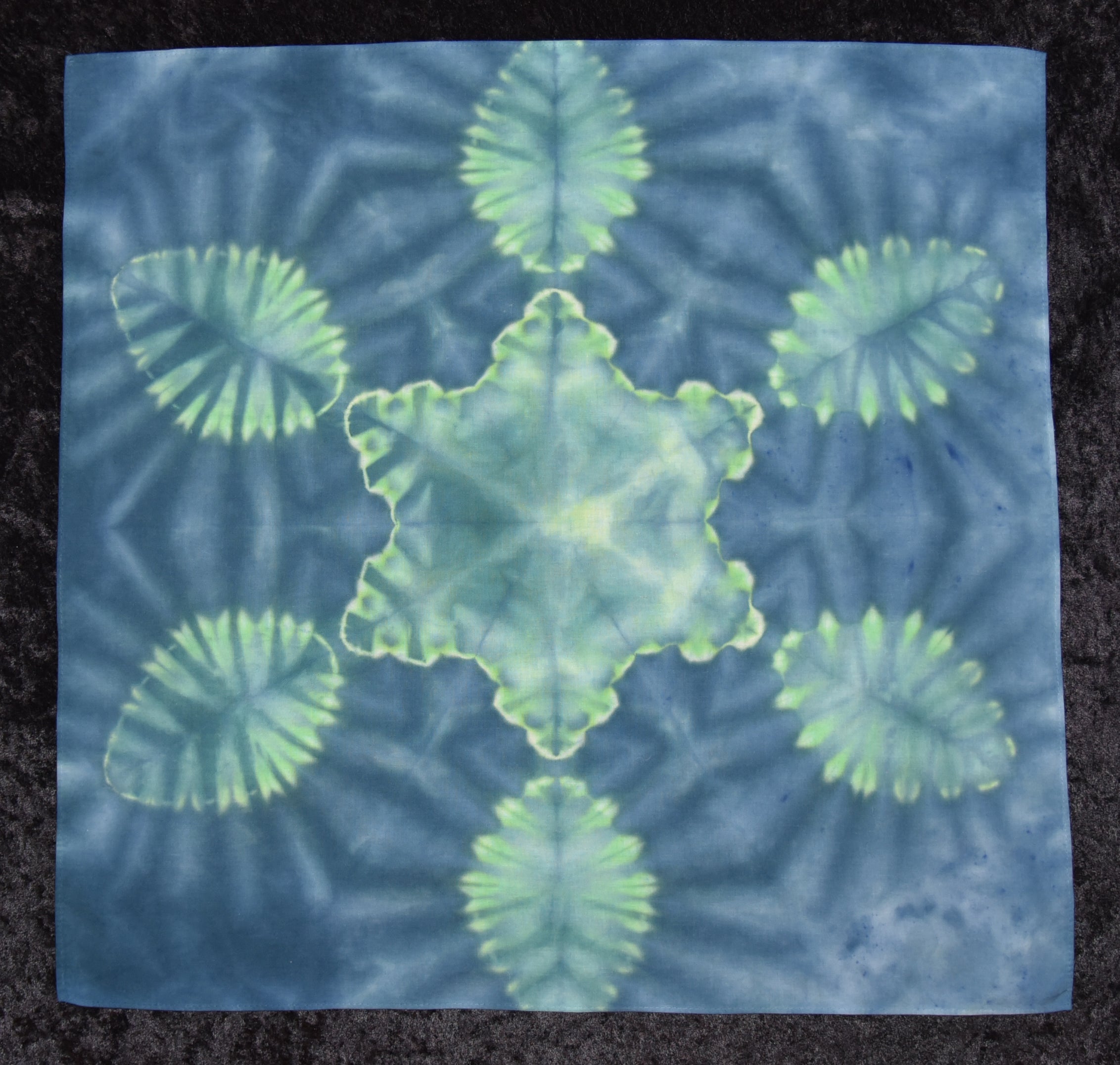 DISCOUNTED - 100% Cotton Bandana - Greens and Blues