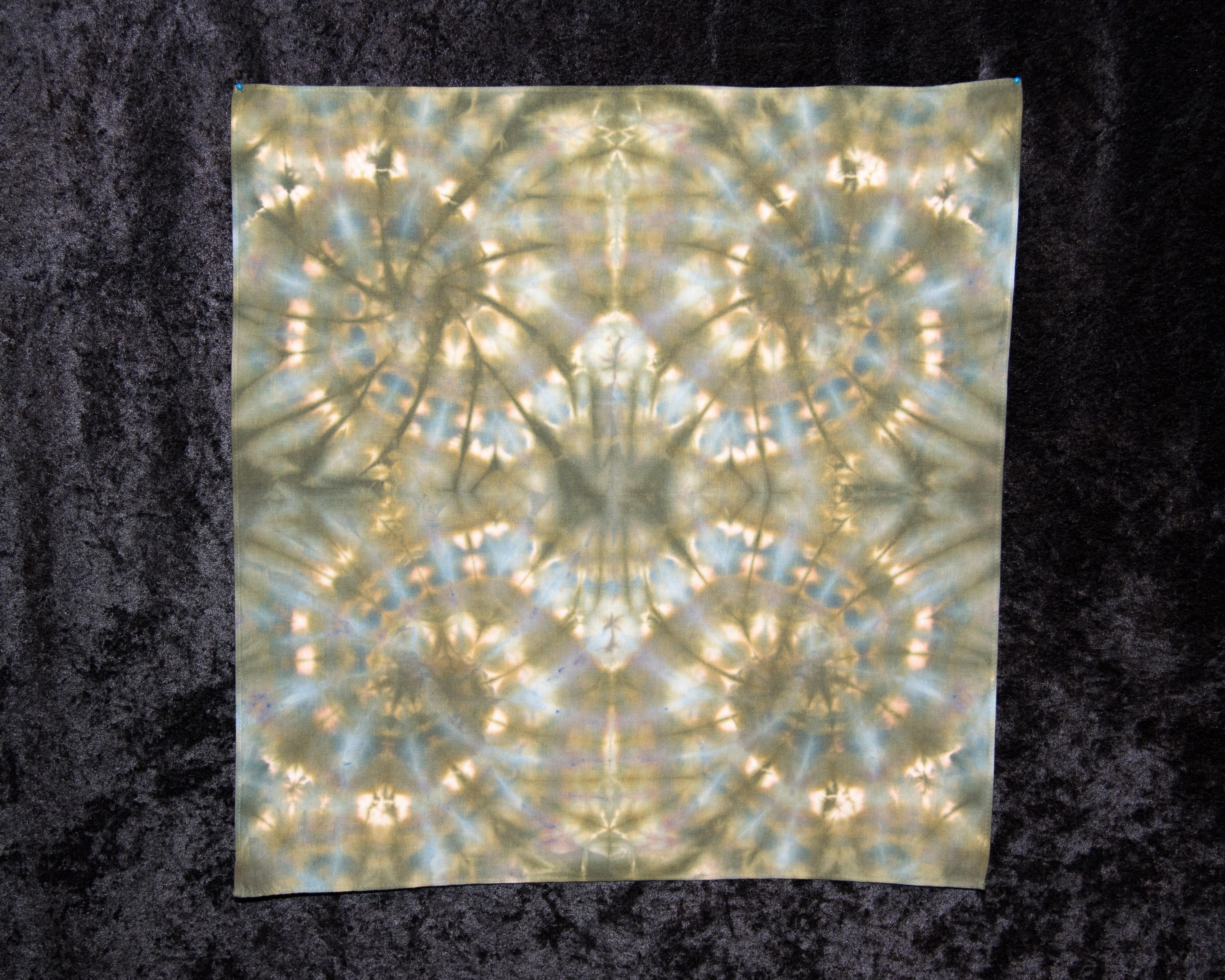 DISCOUNTED - 100% Cotton Bandana - Green, Gray, Purple
