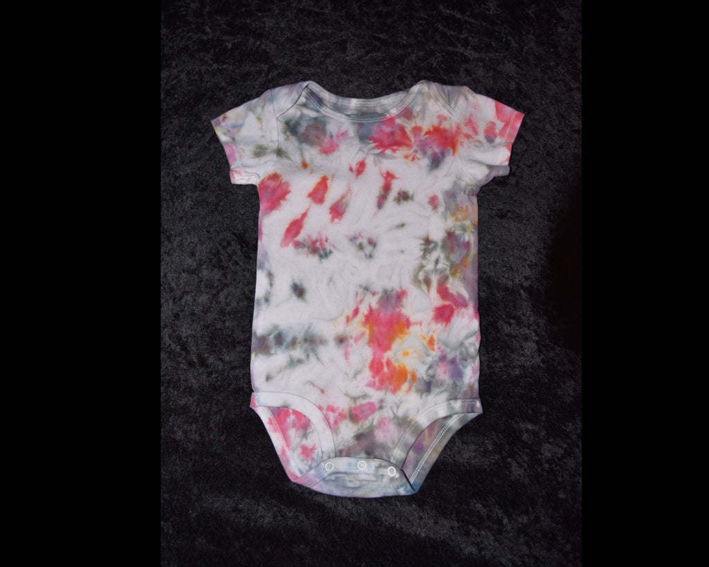 24 mo. bodysuit - Bubble Gum & Mist Gray