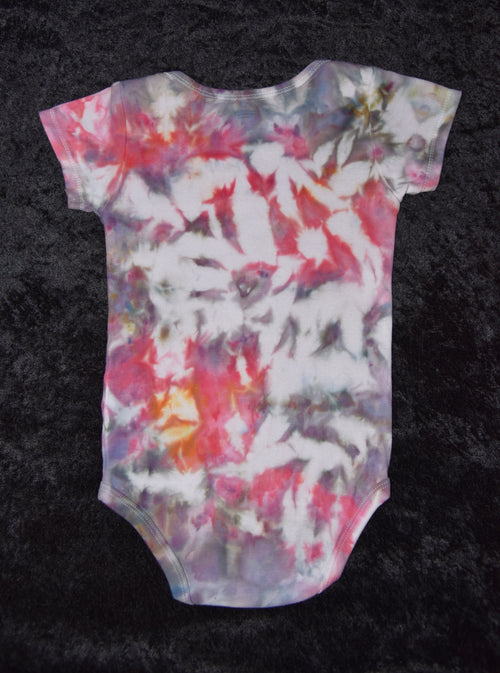 24 mo. bodysuit - Bubble Gum & Mist Gray