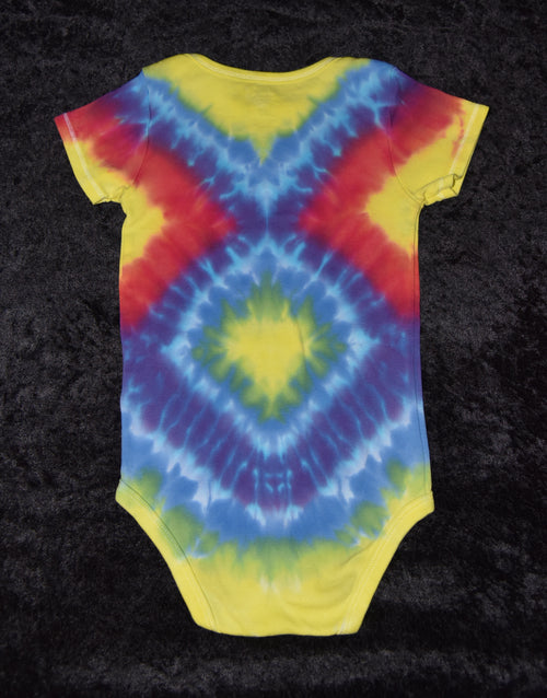 24 mo. bodysuit - Rainbow Zig Zag