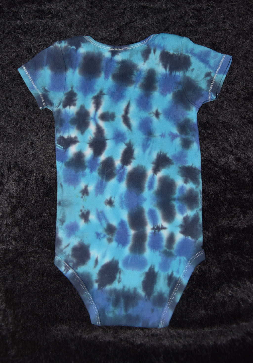 24mo. bodysuit - Blue and Black stripes