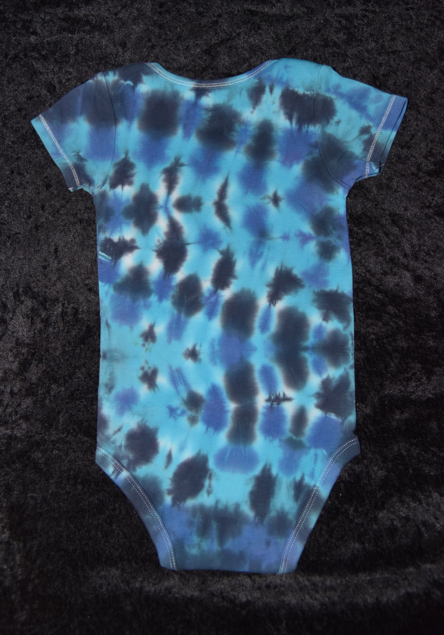 24mo. bodysuit - Blue and Black stripes