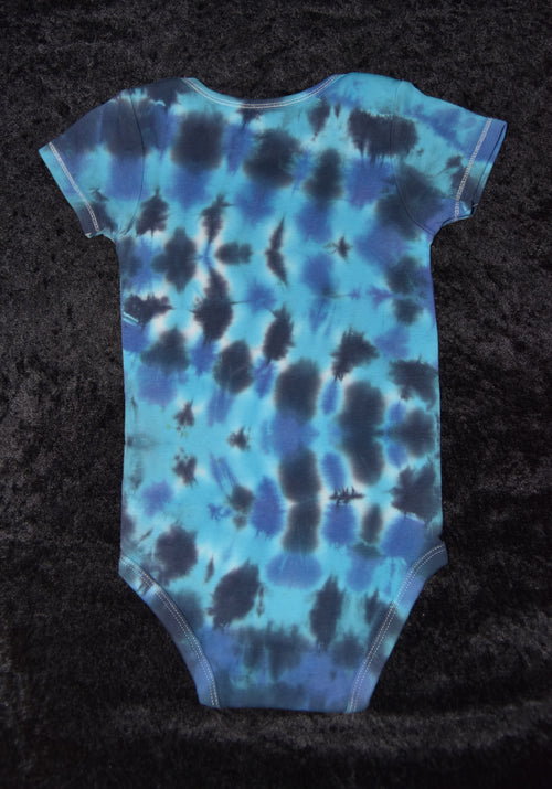 24mo. bodysuit - Blue and Black stripes