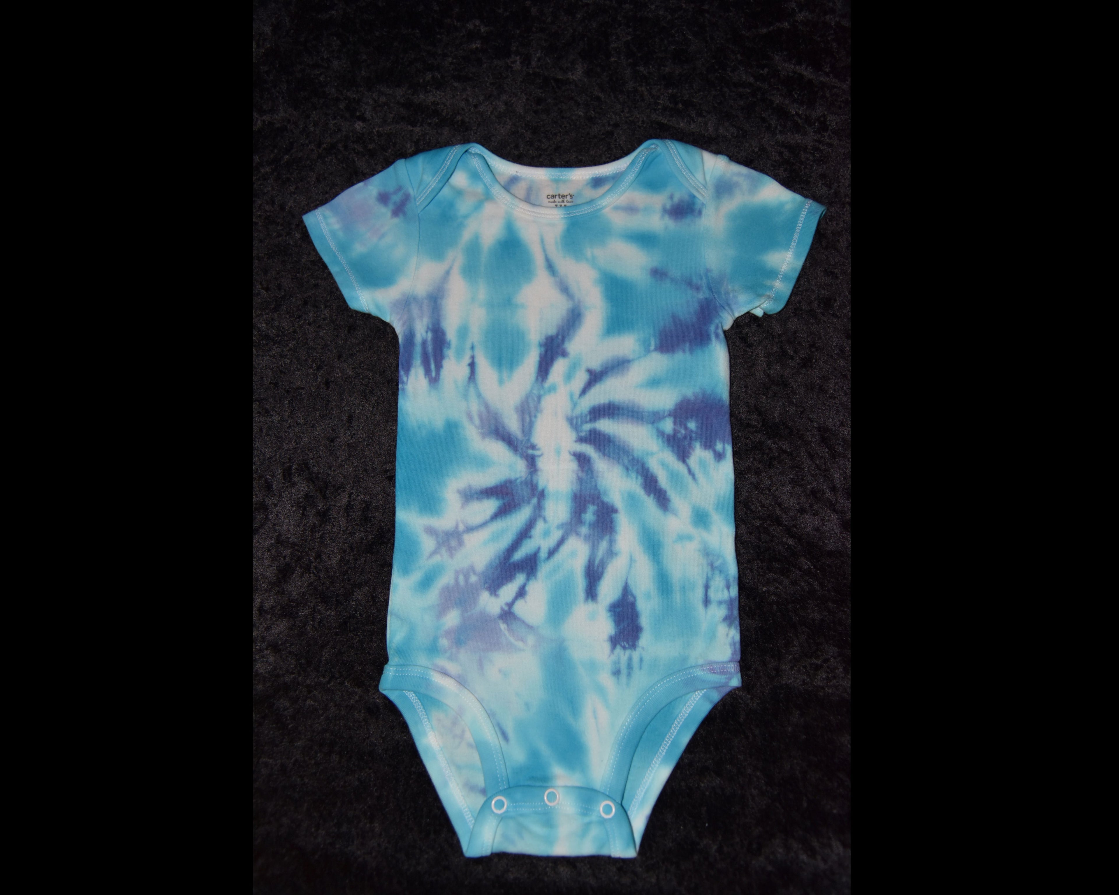24mo. bodysuit - Blue and Purple Swirl