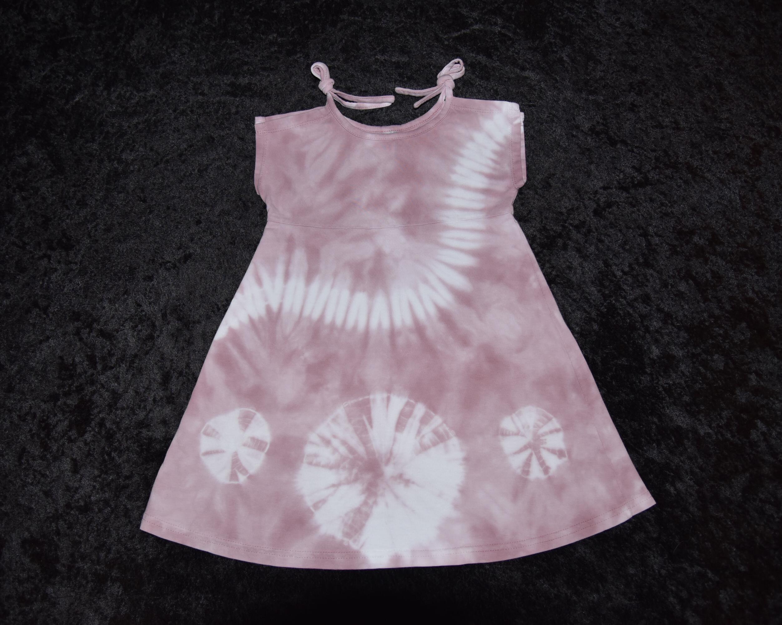 Split sleeve tie-dye dress (2T) - Rose (pink)