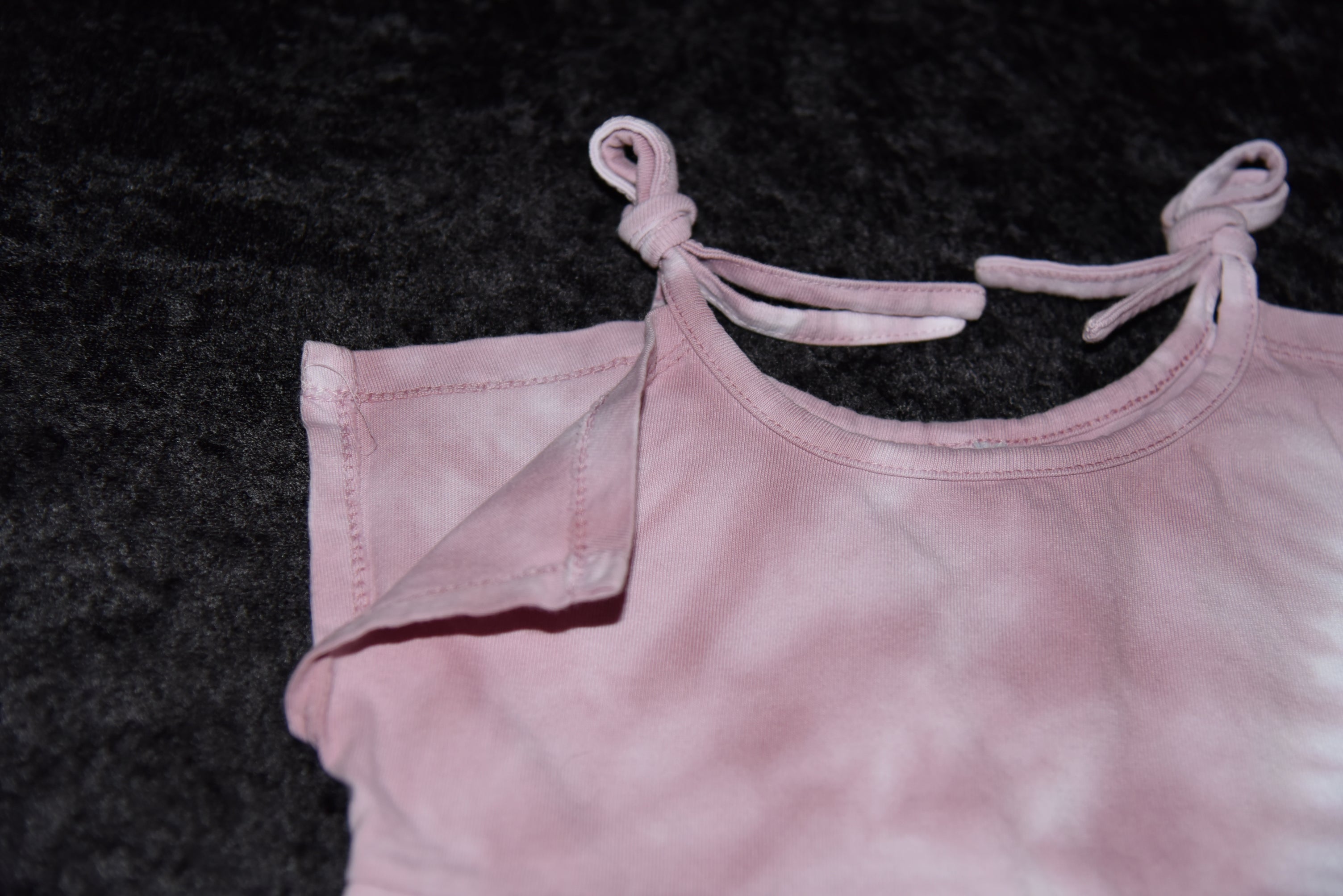 Split sleeve tie-dye dress (2T) - Rose (pink)