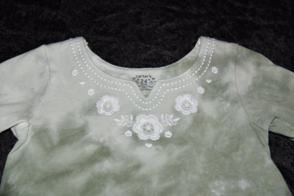 24mo Bell-sleeved Shirt - Sage Green