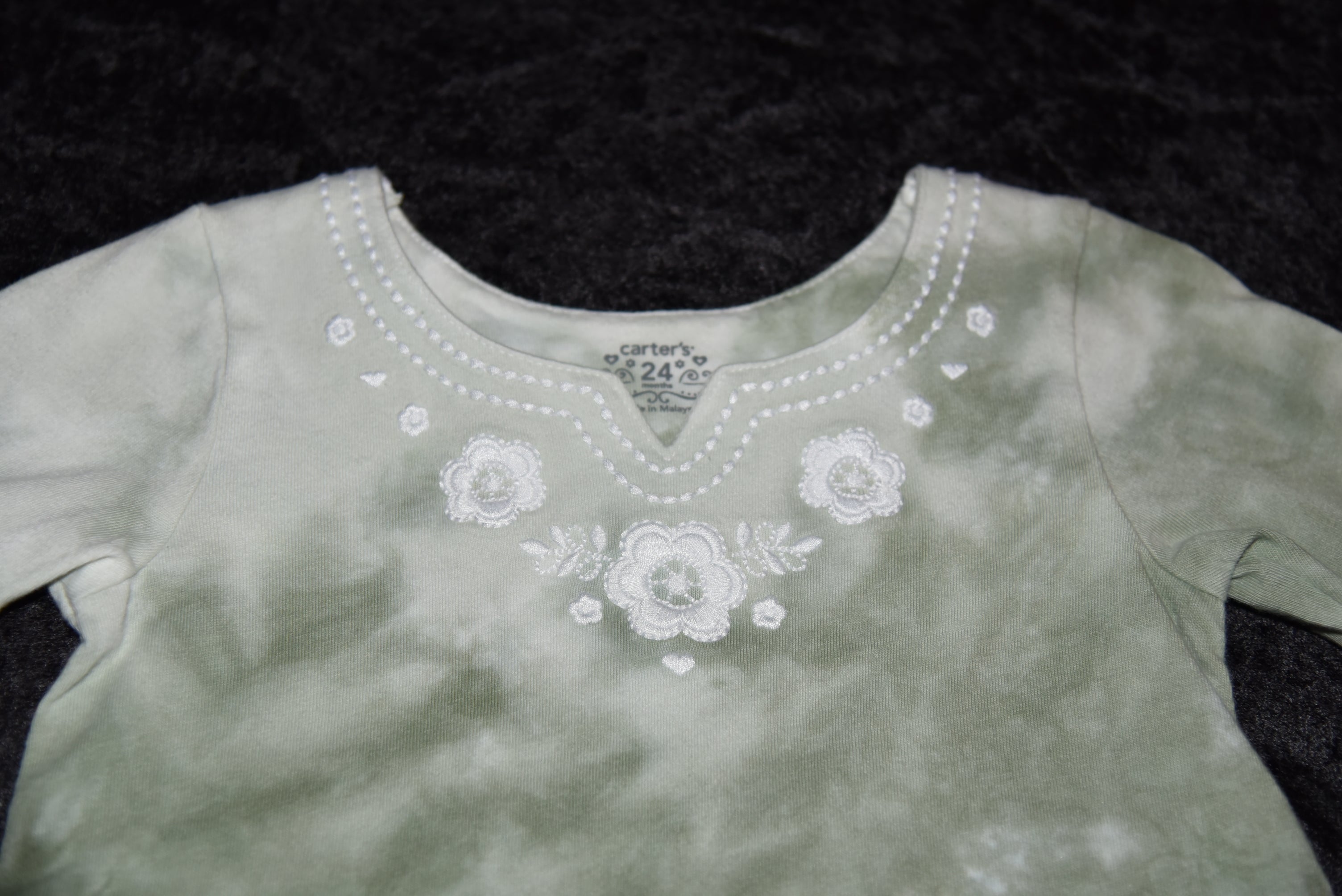 24mo Bell-sleeved Shirt - Sage Green