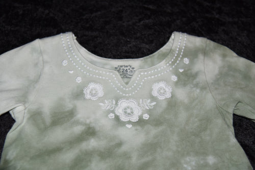 24mo Bell-sleeved Shirt - Sage Green