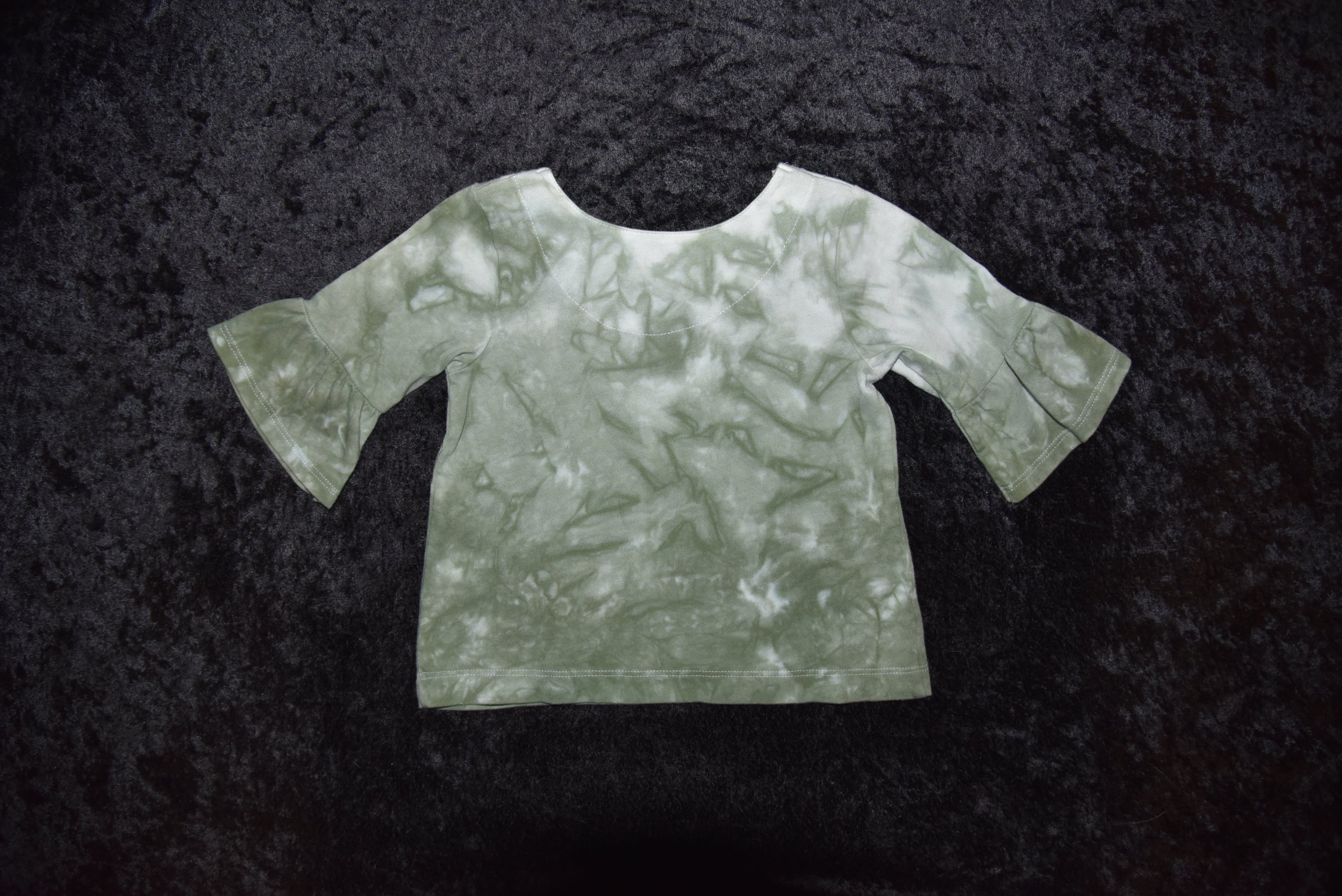 24mo Bell-sleeved Shirt - Sage Green