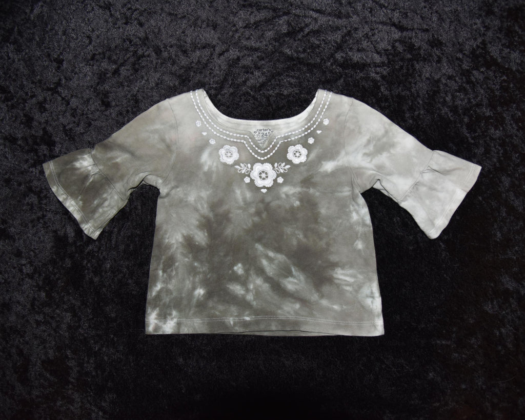 24mo Bell-sleeved Shirt - Sage Green