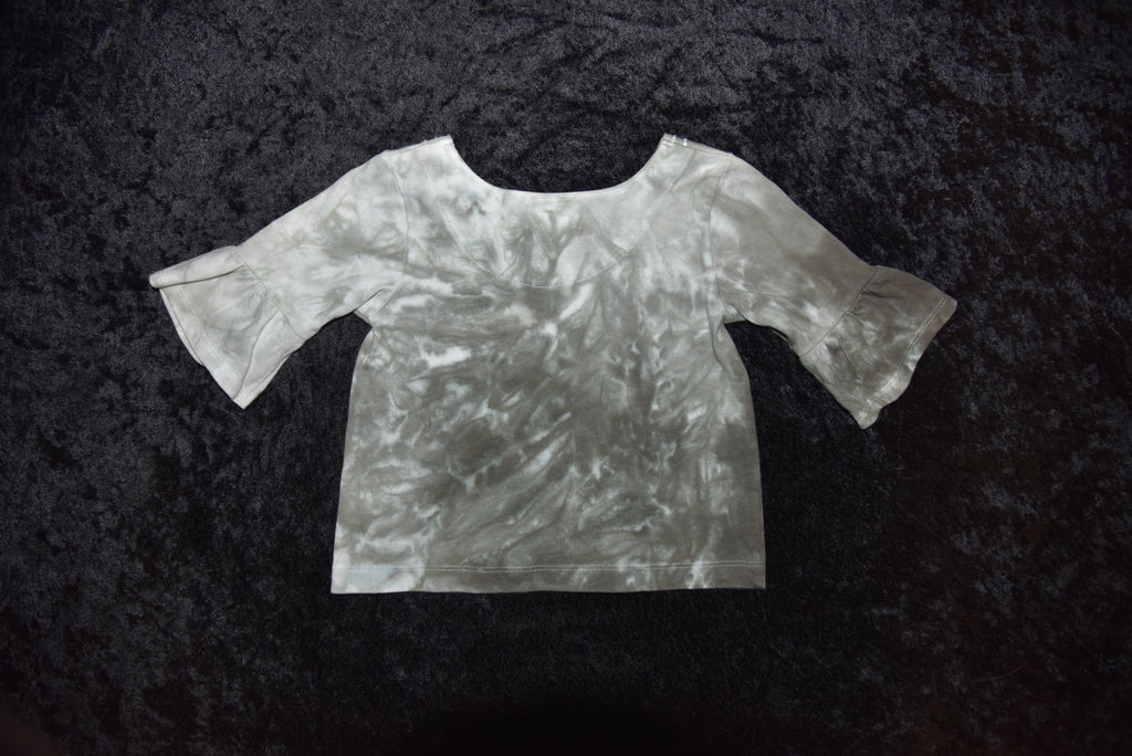 24mo Bell-sleeved Shirt - Sage Green