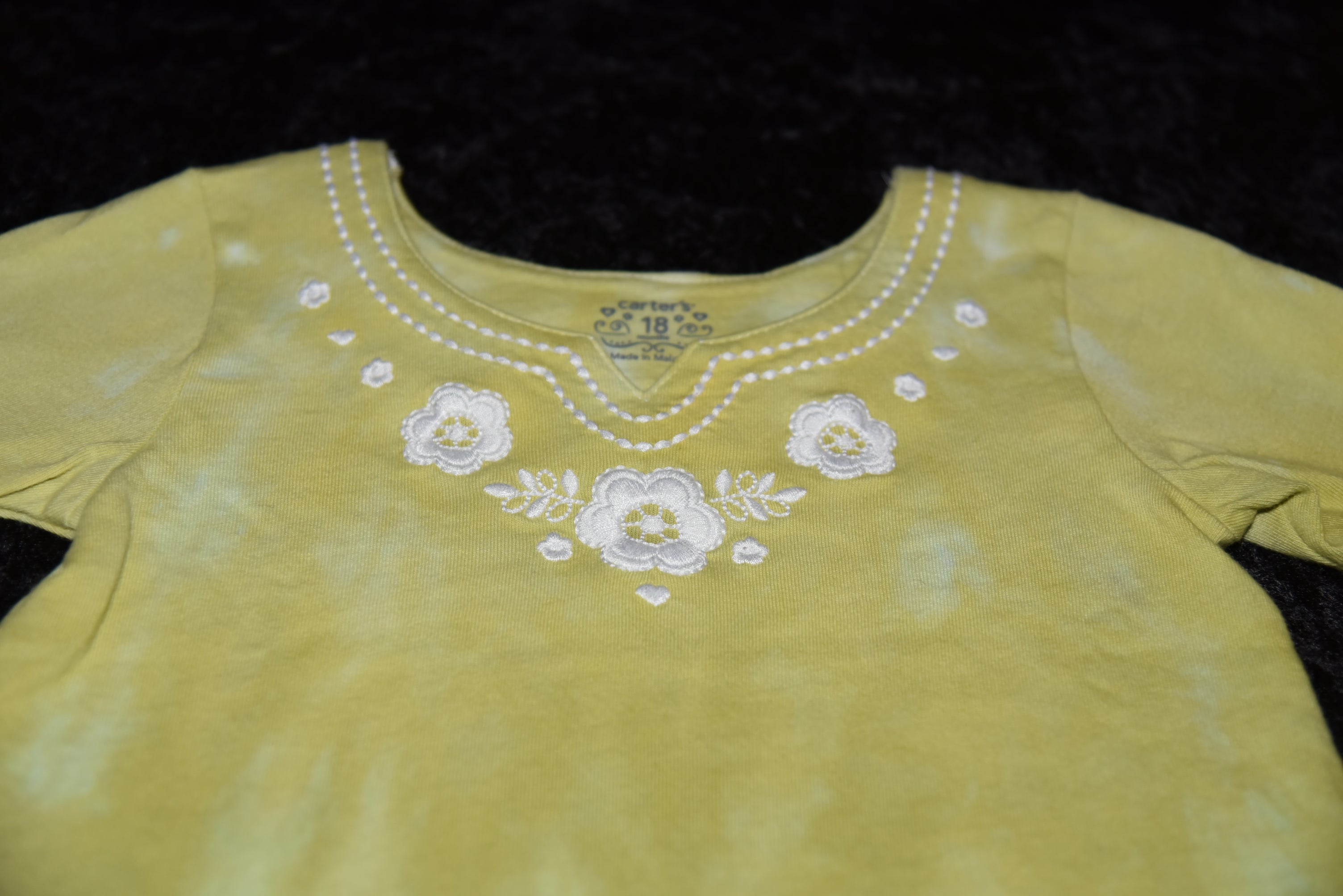 18mo Bell-sleeved Shirt - Green and Brown