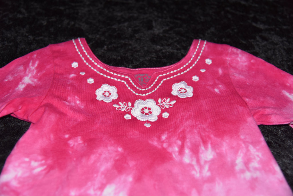 18mo Bell-sleeved Shirt - Hot Pink Gradation