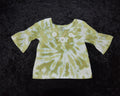 12mo Bell-sleeved Shirt - Green Spiral