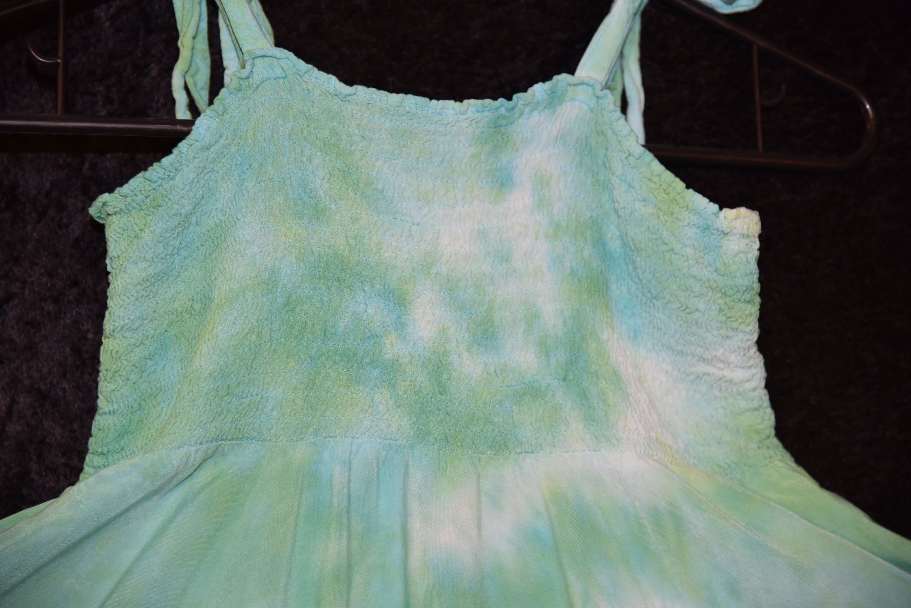 S - Women's Festival Skirt/Dress - Seafoam Green spirals