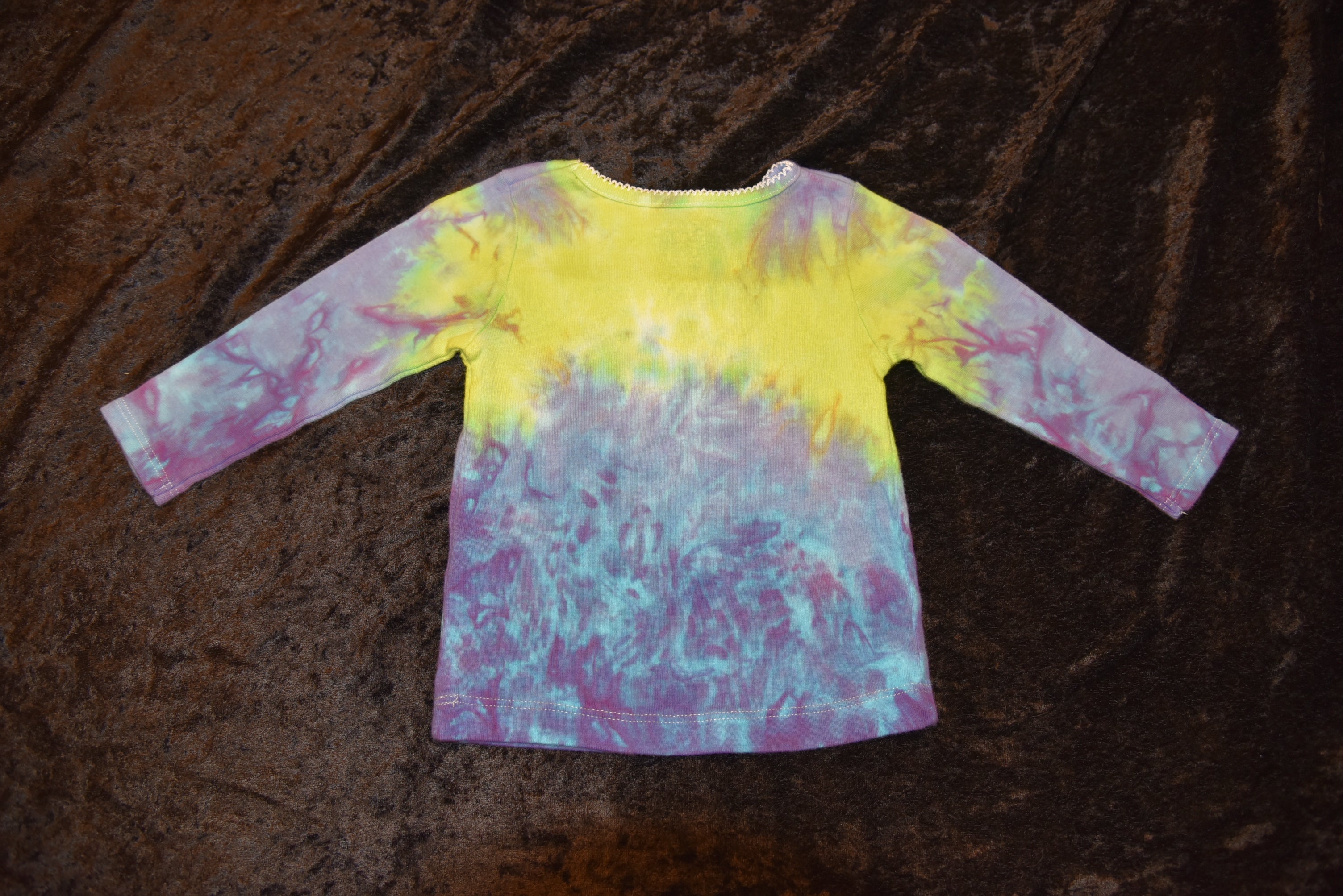 12mo. Long Sleeve shirt - Green, Purple, Blue