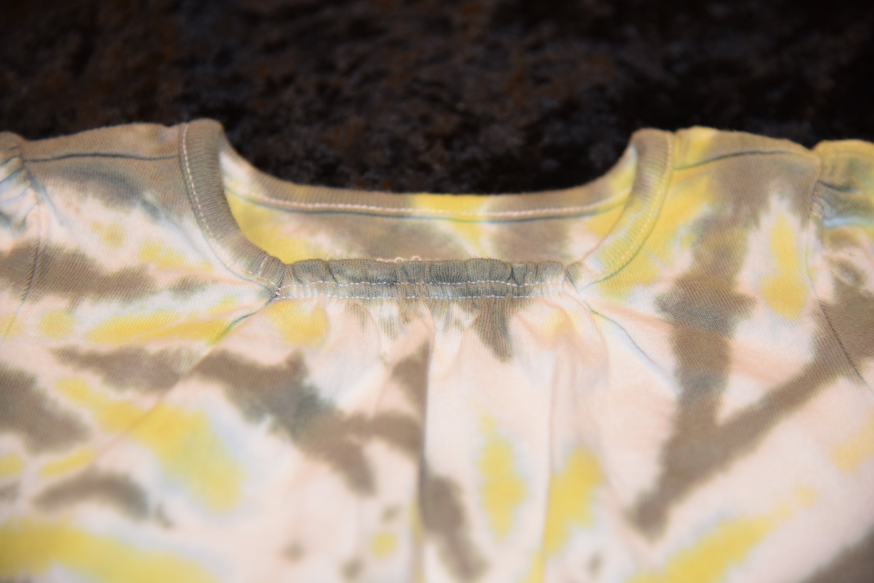 18mo. shirt - Yellow & Green Spiral
