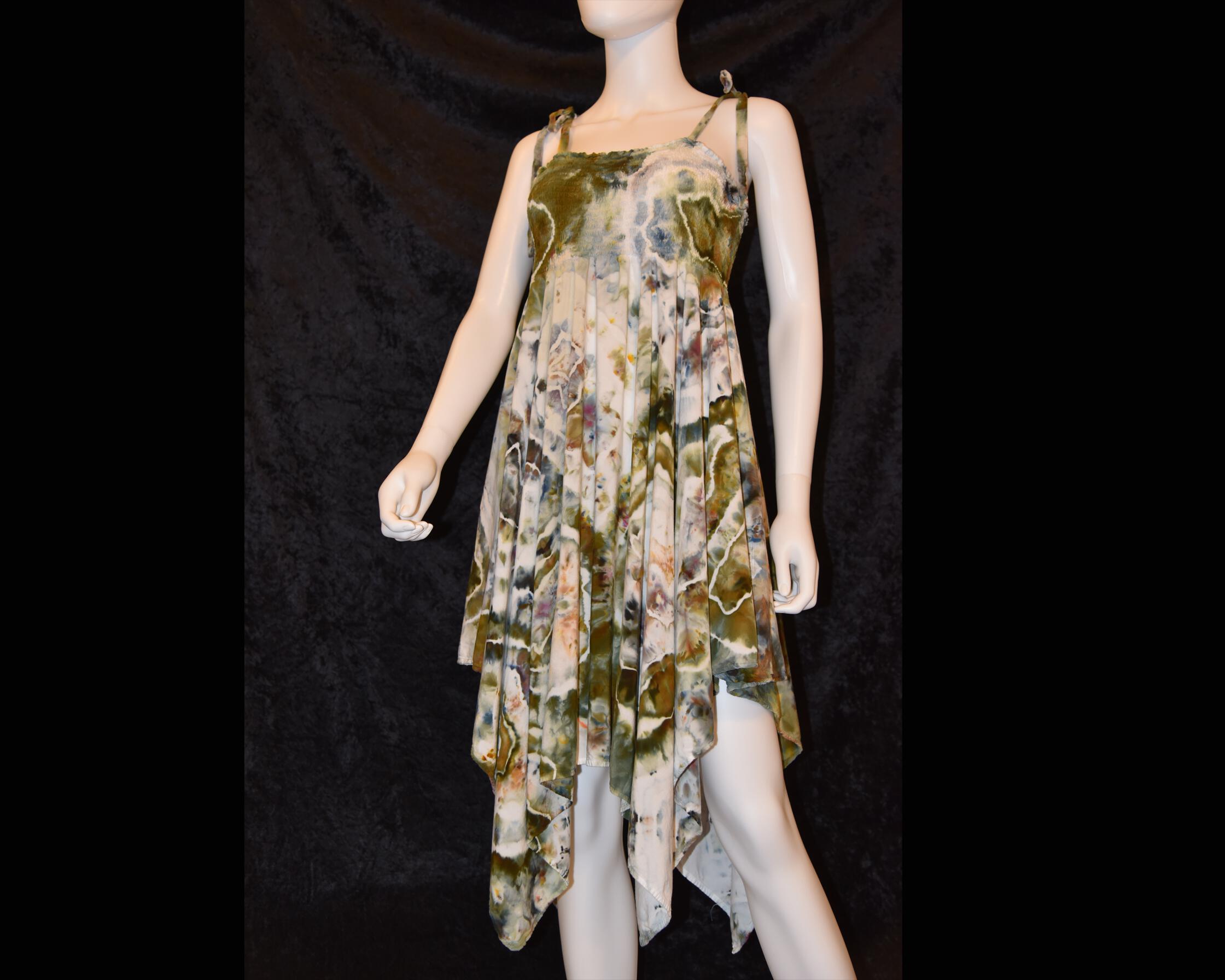 XL - Women's Festival Skirt/Dress - Earth Tone Geode Pattern