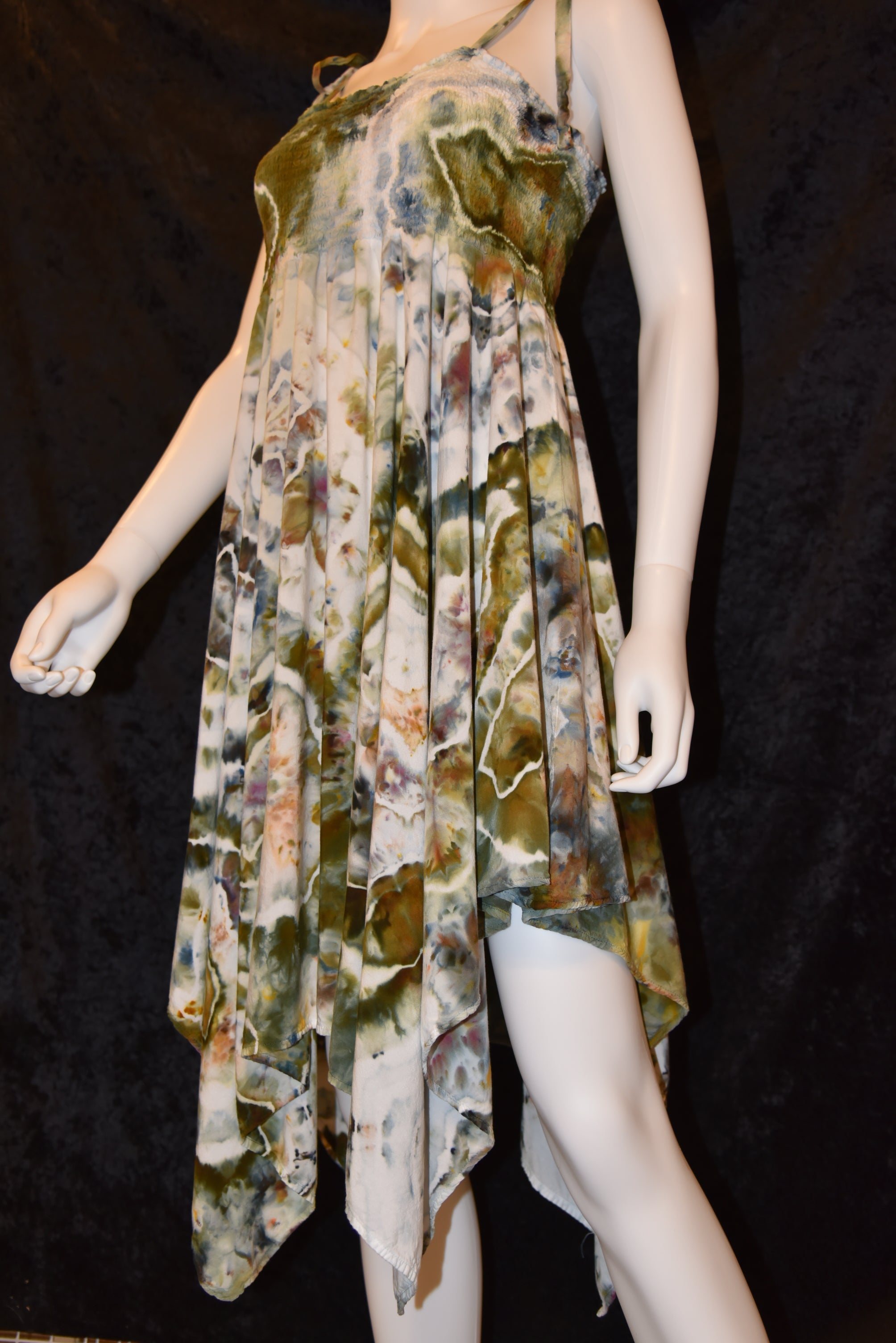 XL - Women's Festival Skirt/Dress - Earth Tone Geode Pattern