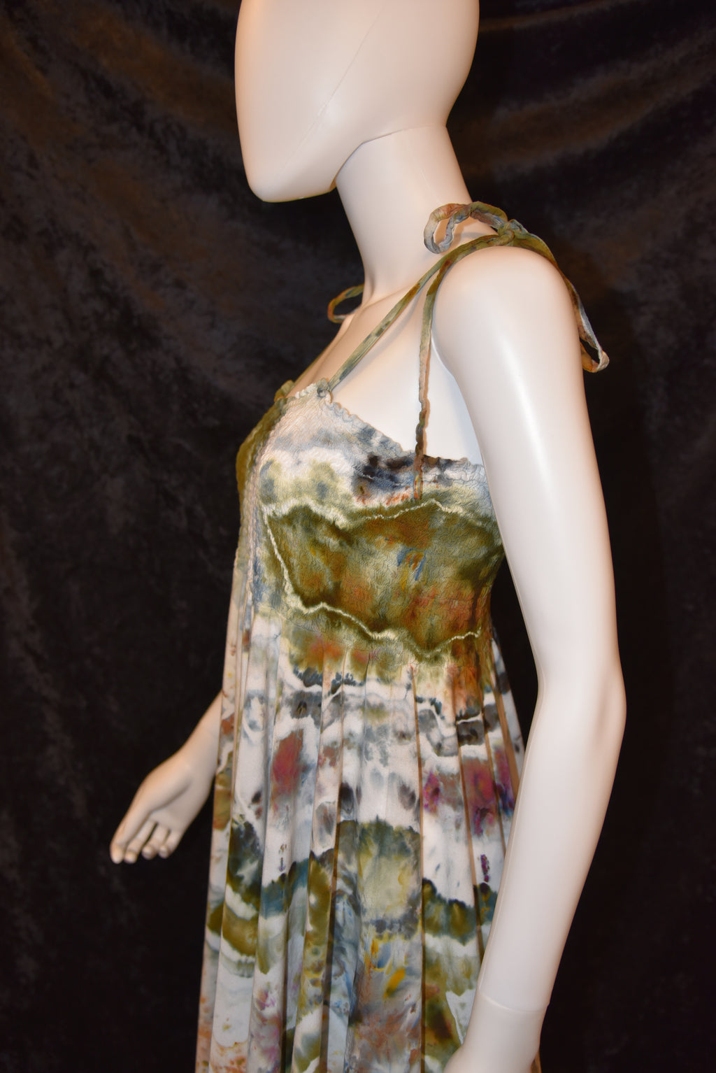 XL - Women's Festival Skirt/Dress - Earth Tone Geode Pattern